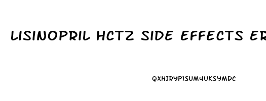 Lisinopril Hctz Side Effects Erectile Dysfunction