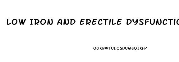 Low Iron And Erectile Dysfunction