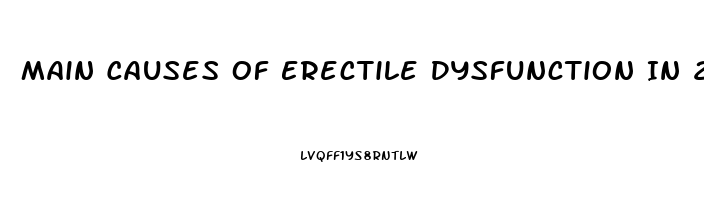 Main Causes Of Erectile Dysfunction In 20s