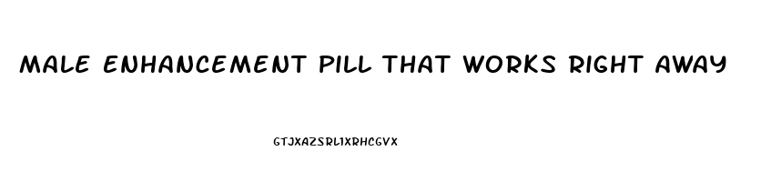 Male Enhancement Pill That Works Right Away