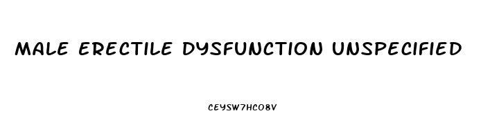 Male Erectile Dysfunction Unspecified