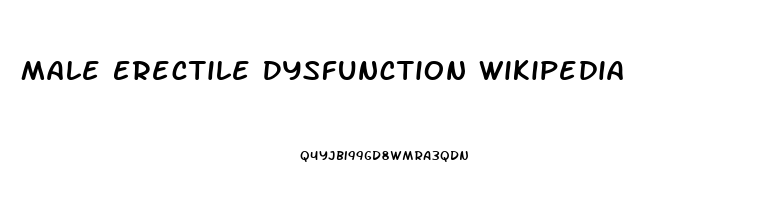 Male Erectile Dysfunction Wikipedia