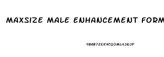 Maxsize Male Enhancement Formula