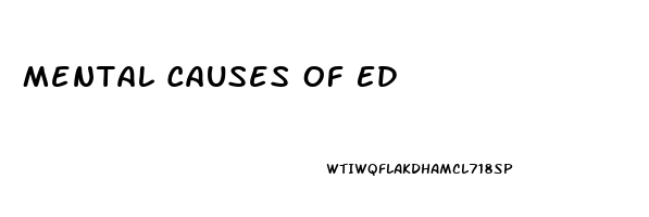 Mental Causes Of Ed