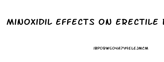 Minoxidil Effects On Erectile Dysfunction