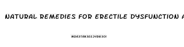 Natural Remedies For Erectile Dysfunction After Prostate Surgery