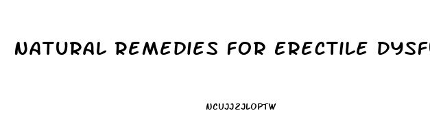 Natural Remedies For Erectile Dysfunction Webmd