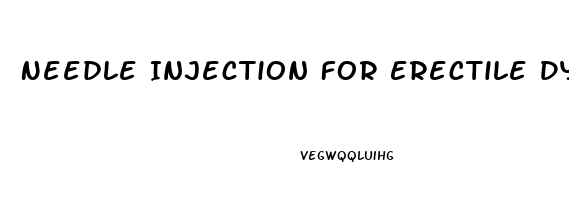 Needle Injection For Erectile Dysfunction