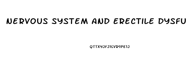 Nervous System And Erectile Dysfunction