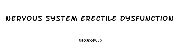 Nervous System Erectile Dysfunction