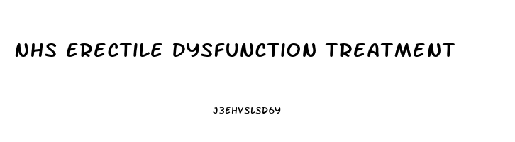 Nhs Erectile Dysfunction Treatment