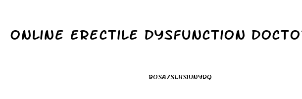Online Erectile Dysfunction Doctor Usa