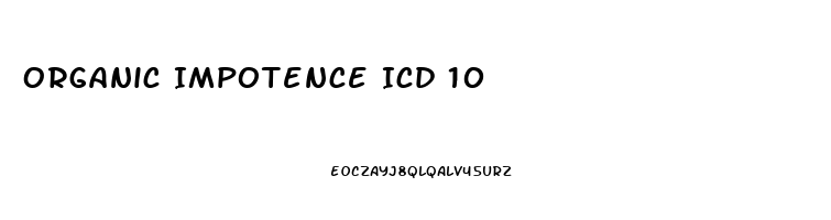 Organic Impotence Icd 10