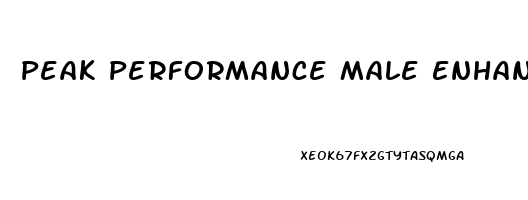 Peak Performance Male Enhancement Pills