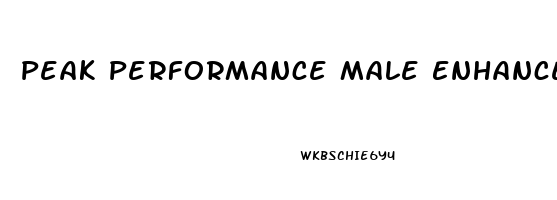 Peak Performance Male Enhancement Potency