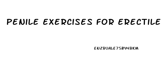 Penile Exercises For Erectile Dysfunction