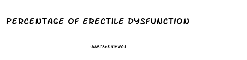 Percentage Of Erectile Dysfunction