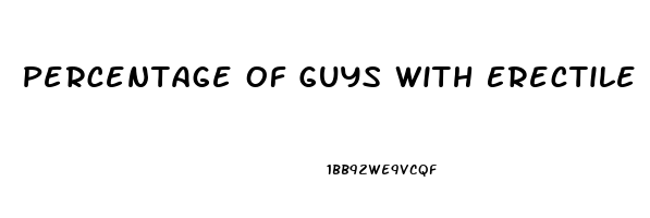 Percentage Of Guys With Erectile Dysfunction