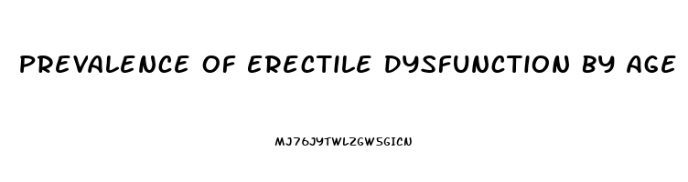 Prevalence Of Erectile Dysfunction By Age