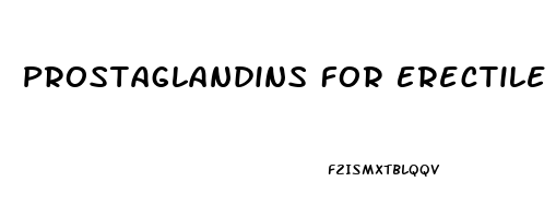 Prostaglandins For Erectile Dysfunction