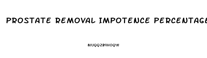 Prostate Removal Impotence Percentage