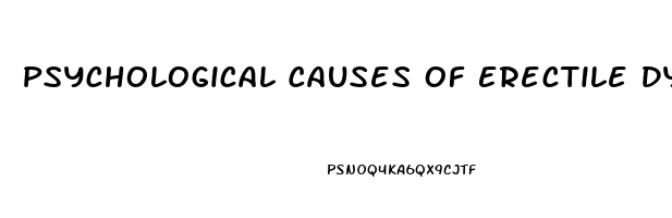 Psychological Causes Of Erectile Dysfunction