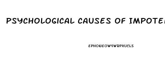 Psychological Causes Of Impotence