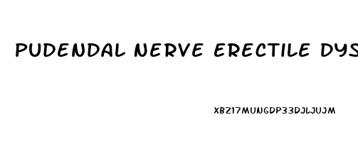 Pudendal Nerve Erectile Dysfunction