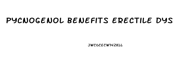 Pycnogenol Benefits Erectile Dysfunction