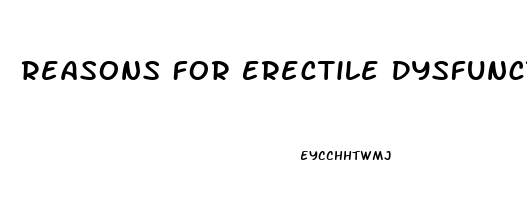 Reasons For Erectile Dysfunction At 23