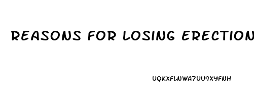 Reasons For Losing Erection