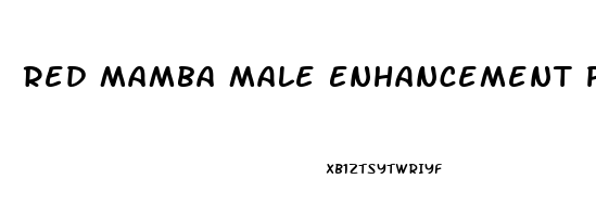 Red Mamba Male Enhancement Pills