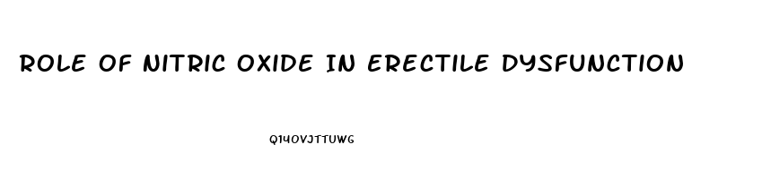 Role Of Nitric Oxide In Erectile Dysfunction