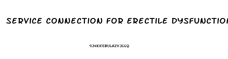 Service Connection For Erectile Dysfunction