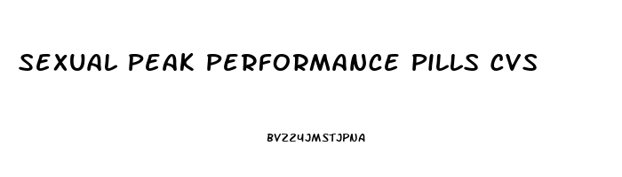 Sexual Peak Performance Pills Cvs