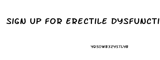 Sign Up For Erectile Dysfunction Newsletter