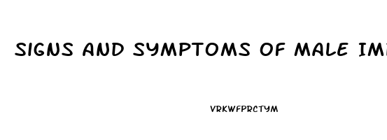 Signs And Symptoms Of Male Impotence