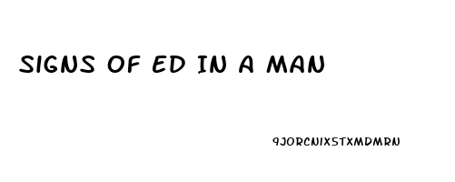 Signs Of Ed In A Man