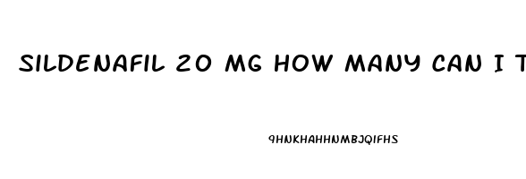 Sildenafil 20 Mg How Many Can I Take For Ed