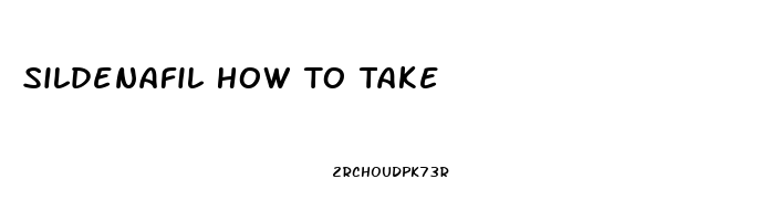 Sildenafil How To Take