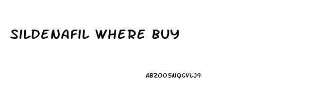 Sildenafil Where Buy