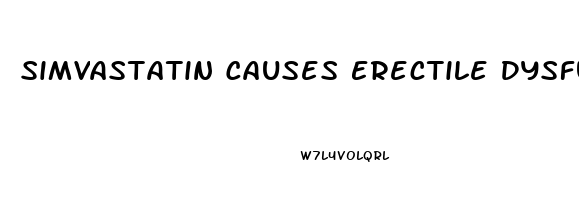 Simvastatin Causes Erectile Dysfunction