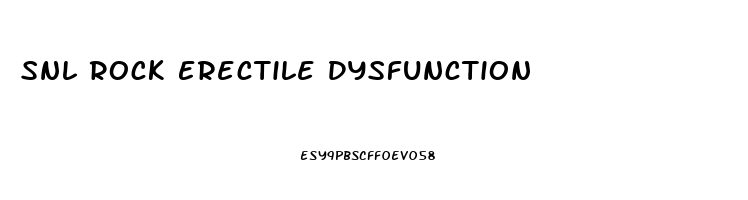 Snl Rock Erectile Dysfunction