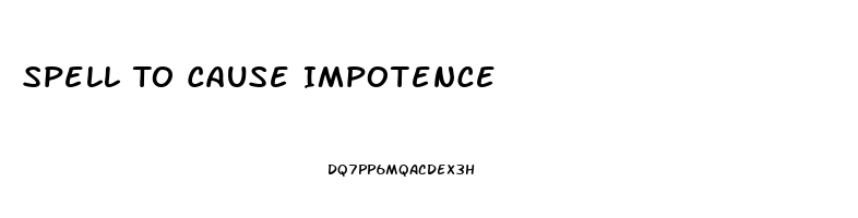 Spell To Cause Impotence