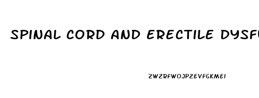 Spinal Cord And Erectile Dysfunction