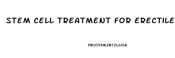 Stem Cell Treatment For Erectile Dysfunction