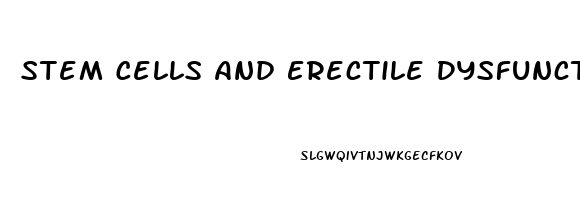 Stem Cells And Erectile Dysfunction