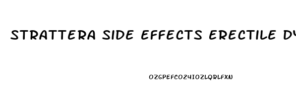 Strattera Side Effects Erectile Dysfunction