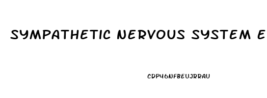 Sympathetic Nervous System Erectile Dysfunction