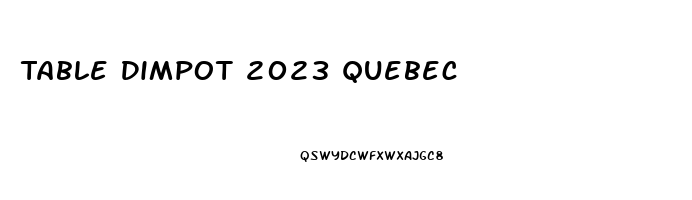 Table Dimpot 2023 Quebec